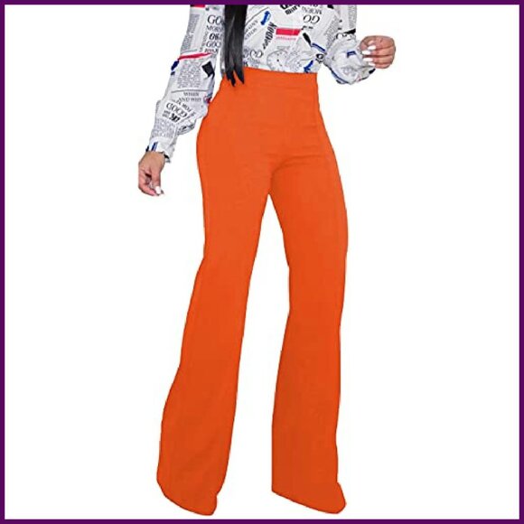 High Waisted Bootcut Work Pants Stretchy Pull On Wrinkle Free - Picture 5 of 7